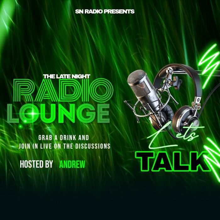 The Late Night Radio Lounge on SN Radio Australia banner.